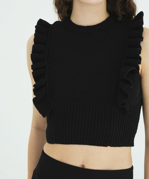 FRILL SLEEVE KNIT TOPS（ニット/セーター）｜CLANE（クラネ）の