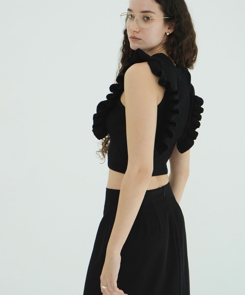 FRILL SLEEVE KNIT TOPS（ニット/セーター）｜CLANE（クラネ）の