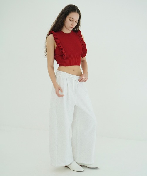 FRILL SLEEVE KNIT TOPS（ニット/セーター）｜CLANE（クラネ）の