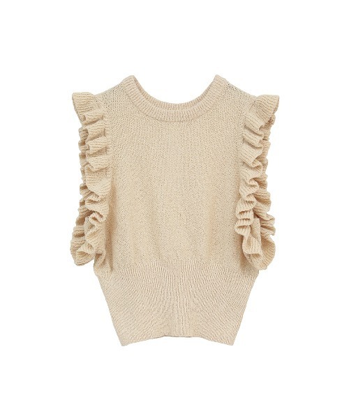 CLANE(クラネ)の「FRILL SLEEVE KNIT TOPS(ニット/セーター・レディース・アイボリー/レッド/ブラック・2/1)」の11枚目の写真