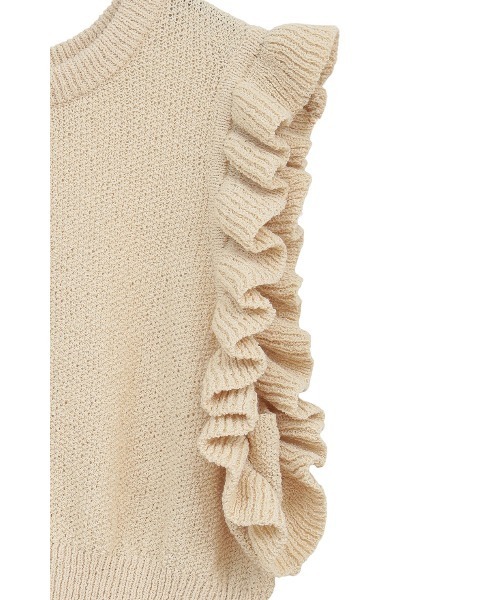 CLANE(クラネ)の「FRILL SLEEVE KNIT TOPS(ニット/セーター・レディース・アイボリー/レッド/ブラック・2/1)」の14枚目の写真