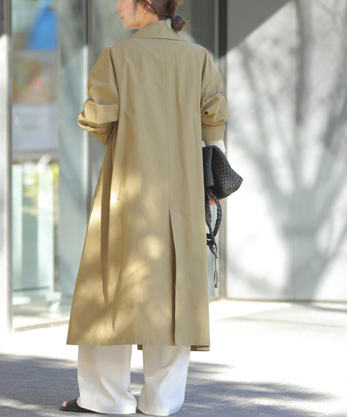 JOURNAL STANDARD relume（ジャーナルスタンダード　レリューム）の「《追加2》［洗濯機洗い可］コットンナイロンライトトレンチコート（トレンチコート・レディース・ネイビー/ベージュ・36/38）」の13枚目の写真