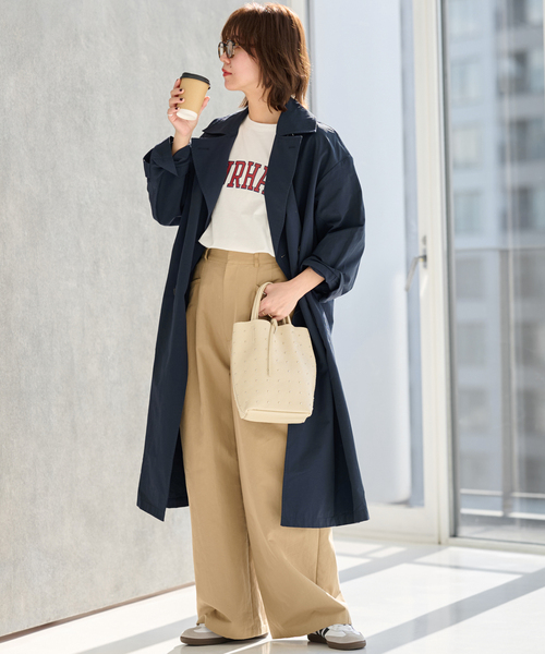 JOURNAL STANDARD relume（ジャーナルスタンダード　レリューム）の「《追加2》［洗濯機洗い可］コットンナイロンライトトレンチコート（トレンチコート・レディース・ネイビー/ベージュ・36/38）」の17枚目の写真