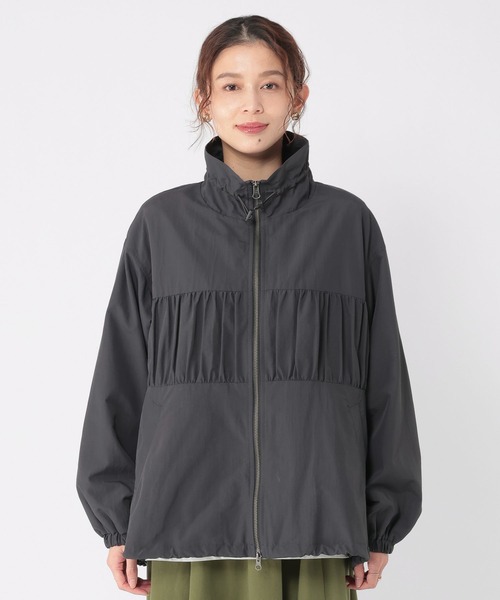 studio CLIP（スタディオクリップ）の「ダブルシャーリングZIPブルゾン（ブルゾン・レディース・ベージュ/チャコール・FREE）」の11枚目の写真