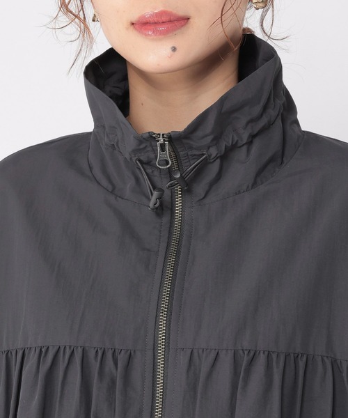 studio CLIP（スタディオクリップ）の「ダブルシャーリングZIPブルゾン（ブルゾン・レディース・ベージュ/チャコール・FREE）」の14枚目の写真