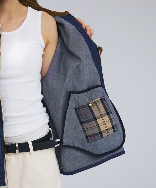 Barbour(バブアー)の「【BARBOUR / バブアー】TRANSPORT DENIM / トランスポート デニム カジュアルジャケット(ブルゾン・メンズ・インディゴブルー・38/40/42)」の2枚目の写真
