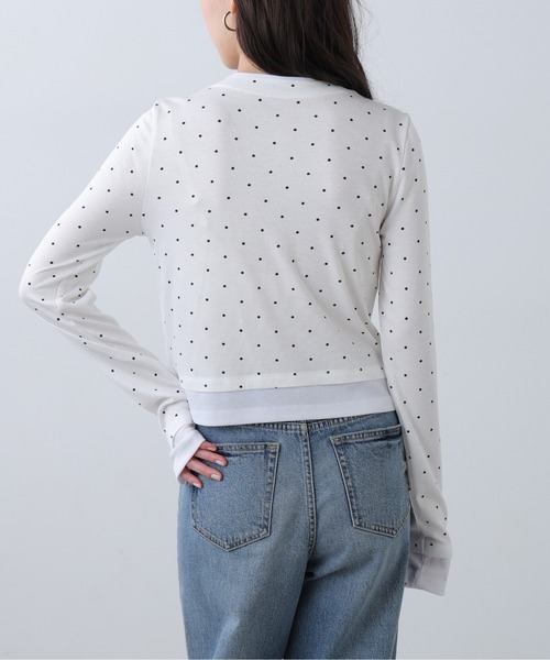 FREE'S MART（フリーズマート）の「◆レイヤード風カットソーカーディガン（Tシャツ/カットソー・レディース・ホワイト系その他/ブラック/グレー/ライトグリーン・FREE）」の11枚目の写真