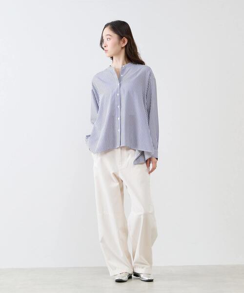 LOGEMENT DE CLAIRE（ロジュモンドクレール）の「フレアーヘムピンタックブラウス（シャツ/ブラウス・レディース・オフホワイト/グレー/ブルー/ブラウン・FREE）」の14枚目の写真