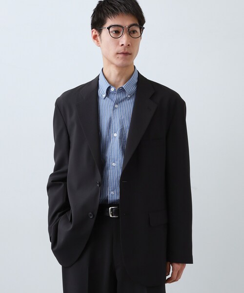 THE SHOP TK (ザ ショップ ティーケー )の「AVANT LINO リラックスジャケット セットアップ可/洗濯機OK(テーラードジャケット・メンズ・ブラック/ブラウン系・03/02/01/04)」の1枚目の写真