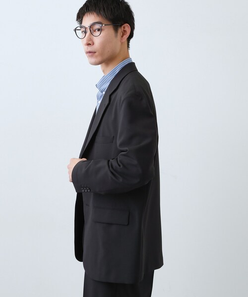 THE SHOP TK (ザ ショップ ティーケー )の「AVANT LINO リラックスジャケット セットアップ可/洗濯機OK(テーラードジャケット・メンズ・ブラック/ブラウン系・03/02/01/04)」の3枚目の写真