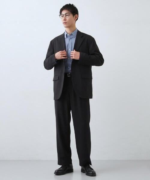 THE SHOP TK (ザ ショップ ティーケー )の「AVANT LINO リラックスジャケット セットアップ可/洗濯機OK(テーラードジャケット・メンズ・ブラック/ブラウン系・03/02/01/04)」の4枚目の写真