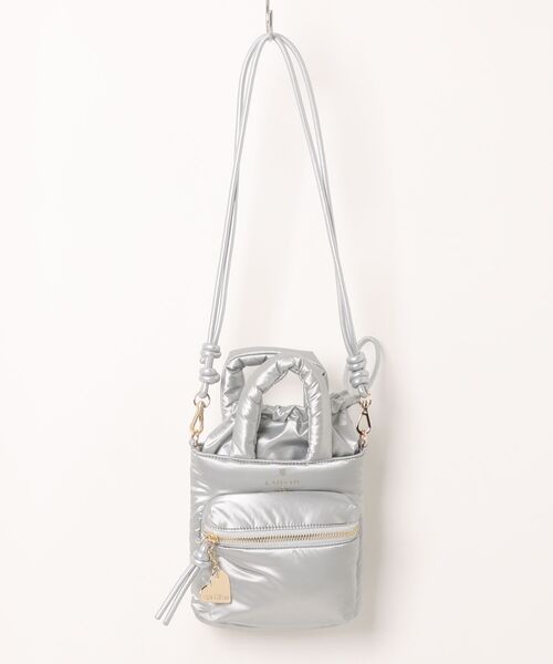 LANVIN en Bleu(ランバンオンブルー)の「ボンボン 2wayミニショルダーバッグ(ショルダーバッグ・レディース・シルバー/ライトブルー/ベビーピンク/ブラック/ホワイト/イエロー・FREE)」の6枚目の写真