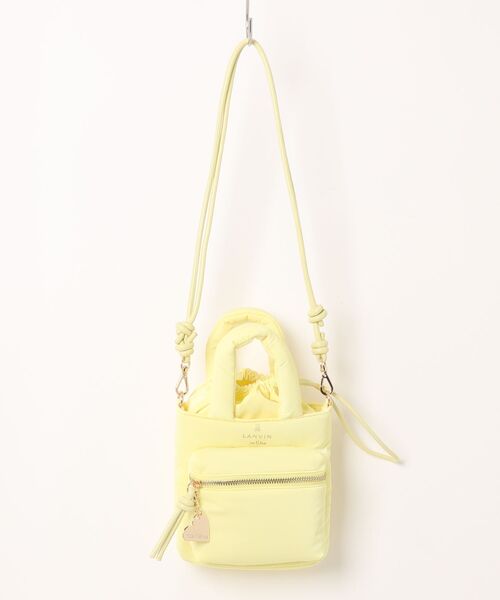 LANVIN en Bleu(ランバンオンブルー)の「ボンボン 2wayミニショルダーバッグ(ショルダーバッグ・レディース・シルバー/ライトブルー/ベビーピンク/ブラック/ホワイト/イエロー・FREE)」の4枚目の写真