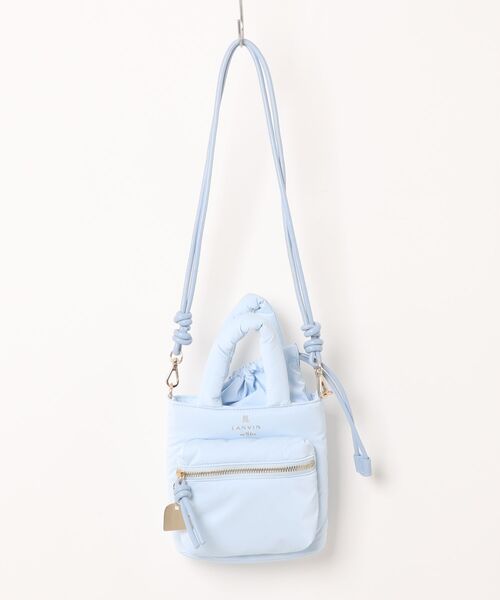 LANVIN en Bleu(ランバンオンブルー)の「ボンボン 2wayミニショルダーバッグ(ショルダーバッグ・レディース・シルバー/ライトブルー/ベビーピンク/ブラック/ホワイト/イエロー・FREE)」の3枚目の写真