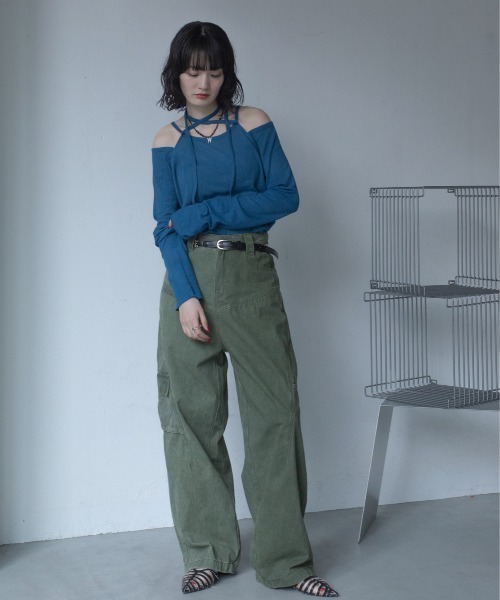 VACANCY（ヴァカンシー）の「カットオフシアーオーバートップス（Tシャツ/カットソー・レディース・ブルー/ブラック/ホワイト・FREE）」の8枚目の写真