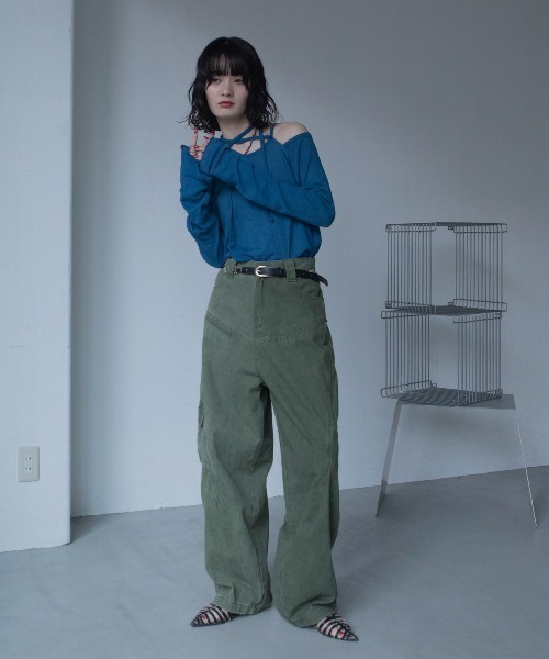 VACANCY（ヴァカンシー）の「カットオフシアーオーバートップス（Tシャツ/カットソー・レディース・ブルー/ブラック/ホワイト・FREE）」の10枚目の写真