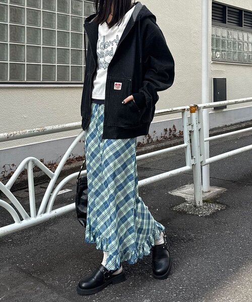 CIAOPANIC(チャオパニック)の「デニムダブルジップパーカー(デニムジャケット・レディース・インディゴブルー/グレー/サックスブルー/ブラック・MEDIUM/LARGE)」の10枚目の写真