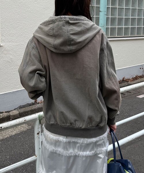 CIAOPANIC(チャオパニック)の「デニムダブルジップパーカー(デニムジャケット・レディース・インディゴブルー/グレー/サックスブルー/ブラック・MEDIUM/LARGE)」の15枚目の写真