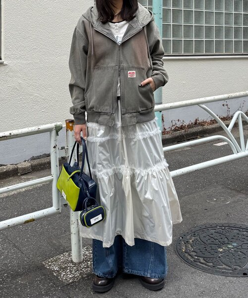 CIAOPANIC(チャオパニック)の「デニムダブルジップパーカー(デニムジャケット・レディース・インディゴブルー/グレー/サックスブルー/ブラック・MEDIUM/LARGE)」の16枚目の写真