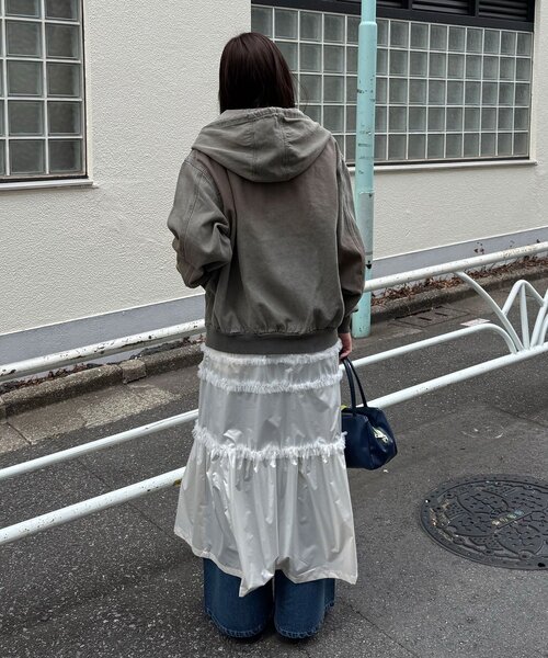 CIAOPANIC(チャオパニック)の「デニムダブルジップパーカー(デニムジャケット・レディース・インディゴブルー/グレー/サックスブルー/ブラック・MEDIUM/LARGE)」の18枚目の写真