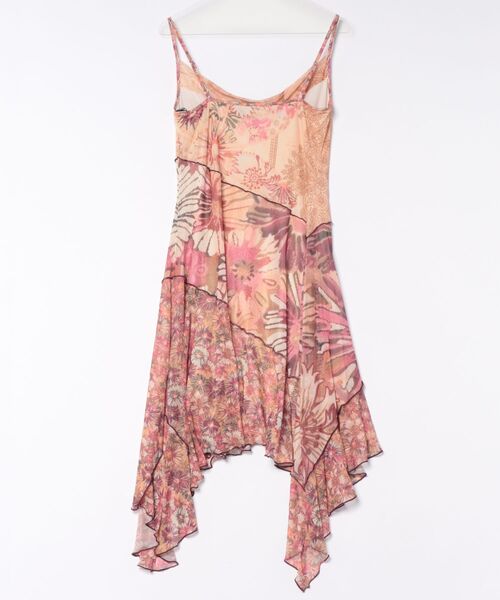 Desigual(デシグアル)の「フラワープリントハンカチヘムキャミドレス(ワンピース・レディース・マルチ・L/M/S/XL/XS)」の2枚目の写真
