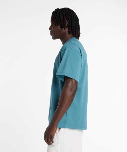 NEW BALANCE(ニューバランス)の「NBロゴTシャツ(Tシャツ/カットソー・メンズ・ネイビー/サックスブルー/ブラック/オフホワイト・XX-LARGE/X-LARGE/LARGE/MEDIUM/SMALL)」の10枚目の写真