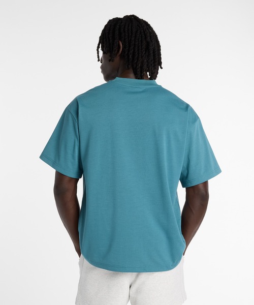 NEW BALANCE(ニューバランス)の「NBロゴTシャツ(Tシャツ/カットソー・メンズ・ネイビー/サックスブルー/ブラック/オフホワイト・XX-LARGE/X-LARGE/LARGE/MEDIUM/SMALL)」の9枚目の写真