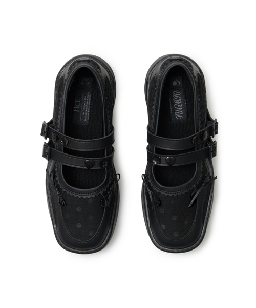 TUOMIO（トゥオミオ）の「MEMENTO PATCHWORK PLATFORM MARYJANE [BLACK]（バレエシューズ・レディース・その他・23cm/24cm/25cm）」の2枚目の写真