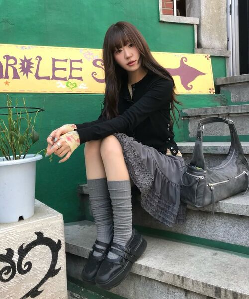 TUOMIO（トゥオミオ）の「MEMENTO PATCHWORK PLATFORM MARYJANE [BLACK]（バレエシューズ・レディース・その他・23cm/24cm/25cm）」の10枚目の写真