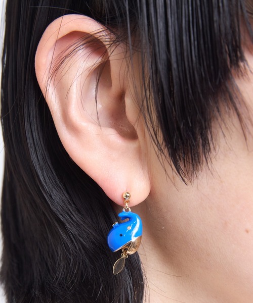 gargle（ガーグル）の「gargle ガーグル：海の生き物シリーズ　ぱっくんクジラ　ピアス（ピアス（両耳用）・レディース・ゴールド/シルバー・FREE）」の5枚目の写真