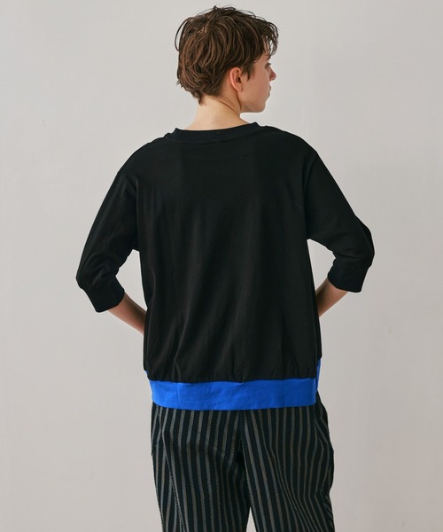Kelen(ケレン)の「「KELEN / ケレン」コットンジャージー裾配色プルオーバー(Tシャツ/カットソー・レディース・チャコールグレー/グレー/ブラック/オフホワイト・M/S)」の10枚目の写真