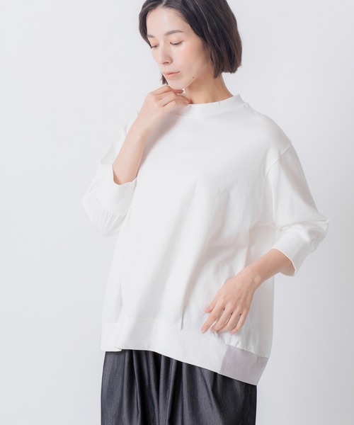 Kelen(ケレン)の「「KELEN / ケレン」コットンジャージー裾配色プルオーバー(Tシャツ/カットソー・レディース・チャコールグレー/グレー/ブラック/オフホワイト・M/S)」の13枚目の写真