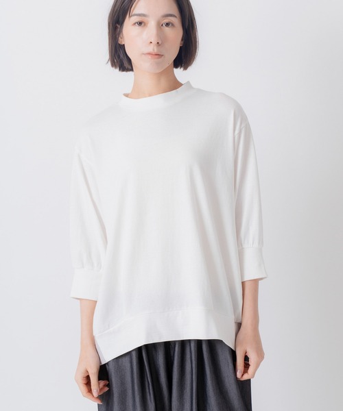 Kelen(ケレン)の「「KELEN / ケレン」コットンジャージー裾配色プルオーバー(Tシャツ/カットソー・レディース・チャコールグレー/グレー/ブラック/オフホワイト・M/S)」の17枚目の写真
