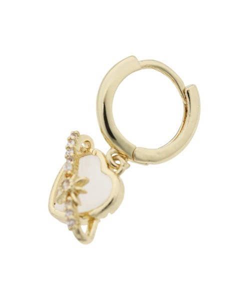 Edit Sheen（エディットシーン）の「ヴィンテージハートフープピアス（ピアス（両耳用）・レディース・ゴールド・FREE）」の4枚目の写真