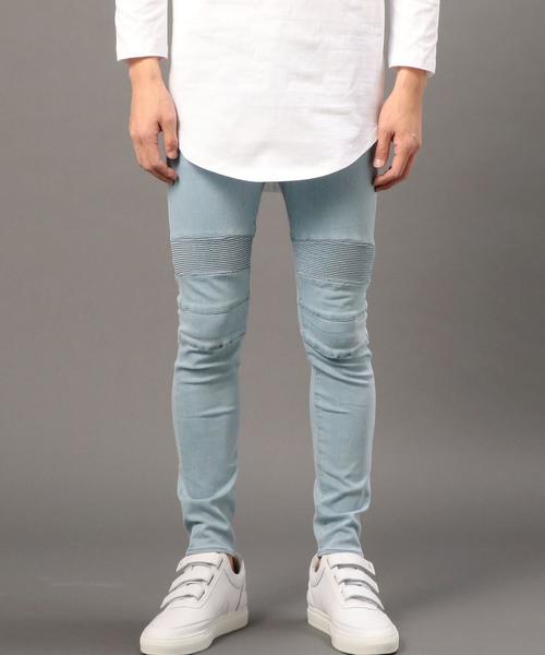 MONKEY TIME（モンキータイム）の「＜monkey time＞ デニム バイカー ジェギンスパンツ◆（デニムパンツ・メンズ・コバルトブルー・X-LARGE/MEDIUM/SMALL/LARGE）」の5枚目の写真