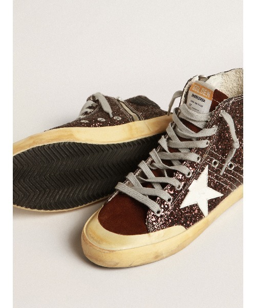 GOLDEN GOOSE(ゴールデングース)の「Francy Penstar グリッター(ブラウン) レザースター(ホワイト)(スニーカー・レディース・ブラウン系その他・39/37/36/35/38)」の2枚目の写真