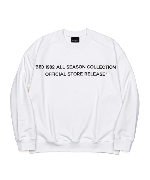 BLACK BLOND(ブラック ブロンド)の「ビビディ1982ノーシンパシースウェットシャツ(ホワイト)(スウェット・レディース・その他・LARGE/MEDIUM/X-LARGE)」の1枚目の写真