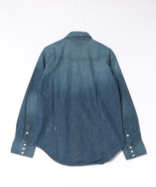 Lee（リー）の「Wrangler/ラングラー【US ORIGINAL】27MW ウエスタンデニムシャツ（シャツ/ブラウス・メンズ・ダークインディゴブルー・LARGE/SMALL/MEDIUM/X-LARGE）」の2枚目の写真