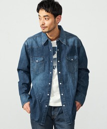 Wrangler/ラングラー【US ORIGINAL】27MW ウエスタンデニムシャツ