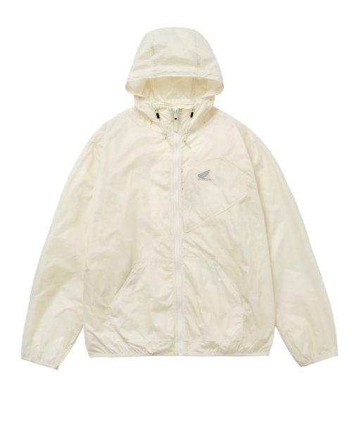 PHYPS MOTORCYCLE(フィップスモーターサイクル)の「H-Tech Packable Windbreaker_Solid Ver Ivory(ナイロンジャケット・レディース・その他・SMALL/MEDIUM/LARGE/X-LARGE)」の3枚目の写真