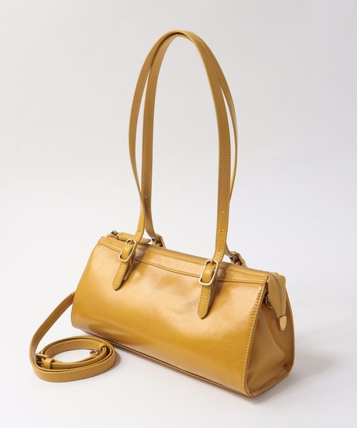 Three Four Time（ｽﾘｰﾌｫｰﾀｲﾑ）の「牛革横長ベルトショルダー（ショルダーバッグ・レディース・マスタード/ブルー・FREE）」の22枚目の写真