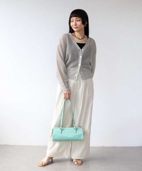 Three Four Time（ｽﾘｰﾌｫｰﾀｲﾑ）の「牛革横長ベルトショルダー（ショルダーバッグ・レディース・マスタード/ブルー・FREE）」の12枚目の写真