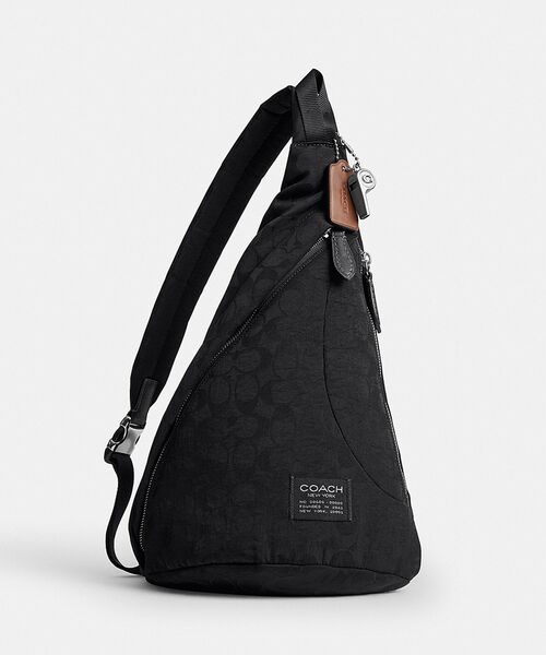 COACH（コーチ）の「ラクラン スリング・シグネチャー ナイロン（ボディバッグ/ウエストポーチ・メンズ・ブラック系その他・ONE）」の7枚目の写真
