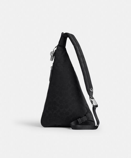 COACH（コーチ）の「ラクラン スリング・シグネチャー ナイロン（ボディバッグ/ウエストポーチ・メンズ・ブラック系その他・ONE）」の5枚目の写真