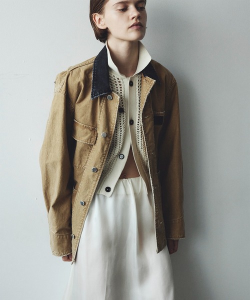 JANE SMITH / JOHN SMITH(ジェーンスミスジョンスミス)の「SULFUR DYE HEAVY DUCK CLOTH COVERALL(カバーオール・レディース・ベージュ・1)」の7枚目の写真