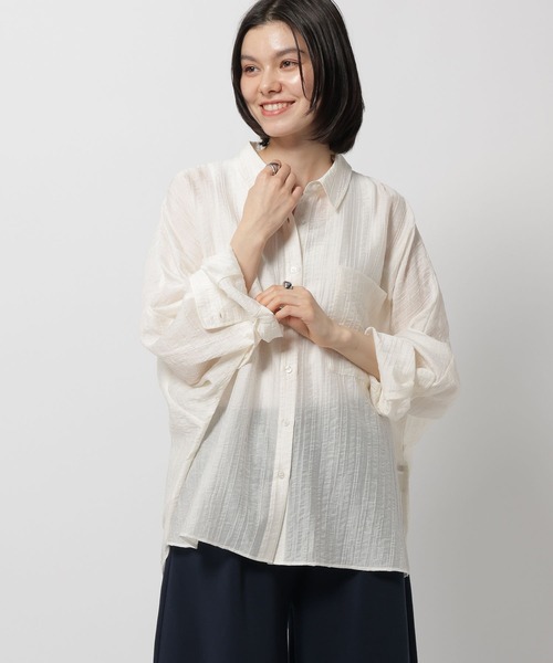 niko and...(ニコアンド)の「ドルマンシアーワイドシャツ(シャツ/ブラウス・レディース・ライトブルー/ピンク/ブラウン/チャコール/オフホワイト・LARGE/MEDIUM)」の2枚目の写真