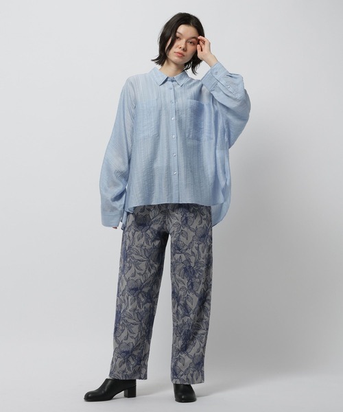 niko and...(ニコアンド)の「ドルマンシアーワイドシャツ(シャツ/ブラウス・レディース・ライトブルー/ピンク/ブラウン/チャコール/オフホワイト・LARGE/MEDIUM)」の6枚目の写真