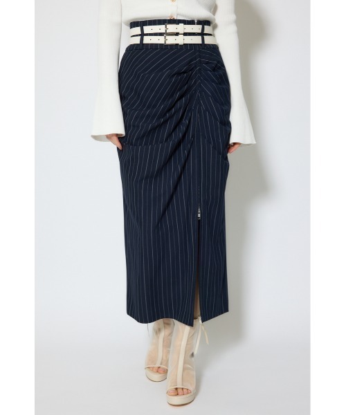 rienda(リエンダ)の「ダブルウエストデザインロングスカート 春服 夏服(スカート・レディース・ホワイト/ブラウン/ブルー系その他3・SMALL/MEDIUM)」の4枚目の写真