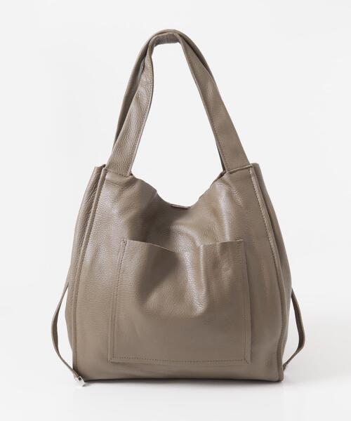 URBAN RESEARCH(アーバンリサーチ)の「ソフトレザービッグトートバッグ(トートバッグ・レディース・モカ/ブラック・-)」の17枚目の写真