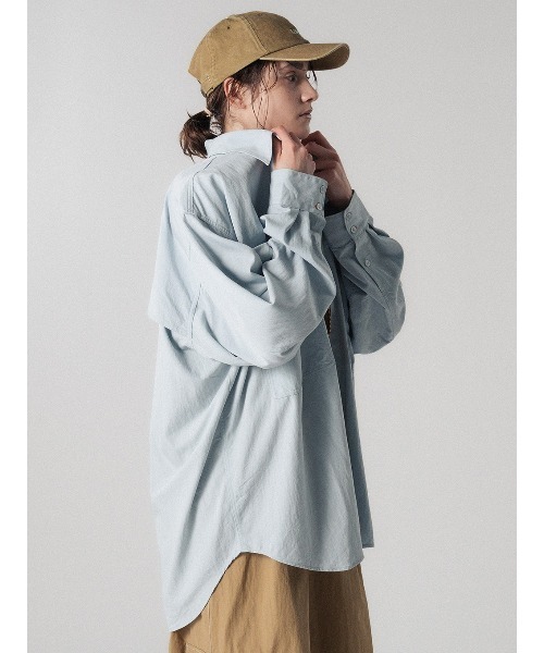 ELCHELE(エルチェレ)の「UTILITY OVER SHIRT(シャツ/ブラウス・レディース・ホワイト/ネイビー/ライトブルー・FREE)」の5枚目の写真
